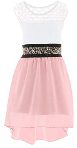 GILLSONZ PK99vDa flickor fest nattvardsgång bröllop barn festlig festklänning storlek 98–176, ROSA, 152/158 cm
