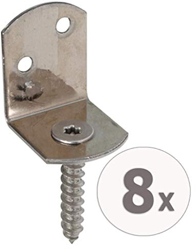 Flechtzaunhalter Edelstahl in L-Form 8 Stück