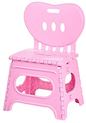Tubayia Tragbare Klapphocker Klappstuhl Kinderhocker Klappbar Hocker Stuhl für Kindergarten, Kinderzimmer (Pink - L)