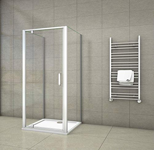 Aica Sanitär U-Kabine U-FORM Duschkabine Duschabtrennung Dusche Drehtür