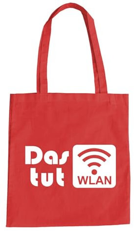 Das Tut Wlan Baumwolltasche - IT Computer Admin PC Internet Online Offline Rot