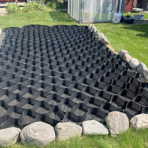 Stabilisateur de Gravier Grandes Machines à Paver de Grille de Geocell, Yard Patio Parking Espaces de Jardin Grille de Support Au Sol, Géogrille Stabilisatrice de Gravier de 5 Cm de Haut, 1-10m de Lon