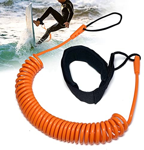 Senbaler 10 Piedi Leash SUP Kayak,Guinzaglio da Surf,Laccio di Sicurezza da Surf per Stand Up Paddle Board (Arancione)