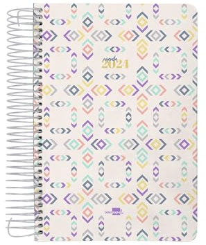 Liderpapel Perissa A4 2024 Tagesplaner, 80 g, Motiv: Quadrat