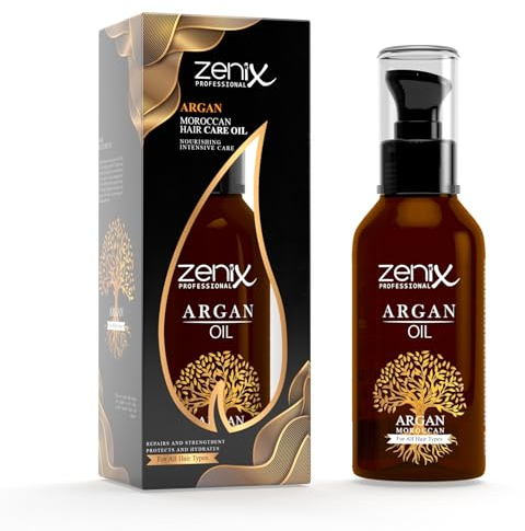 Zenix Moroccan Argan Oil 100ml | Arganöl | Haarpflege Öl | Leave-in Pflege Treatment | Friseur haaröl | Körper Öl | conditioner haar | Argan Sac Yagi