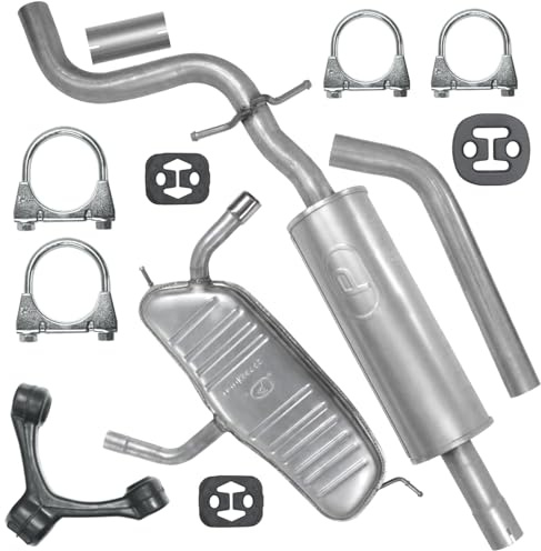 Polmo Schalldämpferset Auspuffanlage Auspuff für Seat Leon 2 II 2005-12/2012 1.6