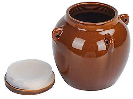 IMIKEYA 1stück Retro Keramik Aufbewahrungsglas Mit Deckel Kleine Versiegelte Lebensmittelbehälter Für Honig Trockenfrüchte Und Gewürze Für Küche Und Haushalt Kapazität