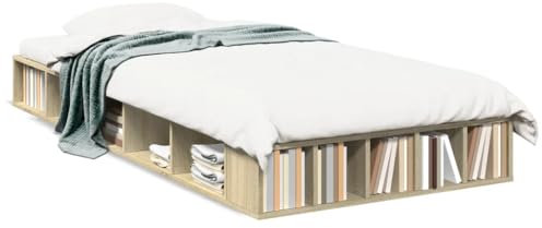 ShGaxin Bettgestell Sonoma-Eiche 100x200 cm Holzwerkstoff, Bett, Bettgestell, Jugendbett, Schlafzimmer Bett, Bed Frame -3280512