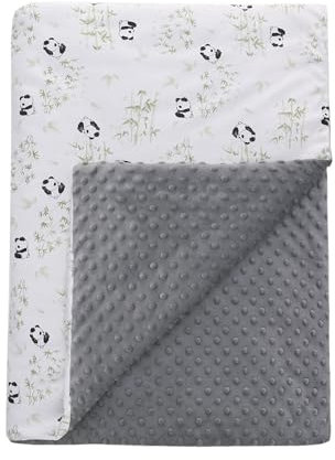 Warme Decken Winter Kinderdecke Babydecke Wohndecke Baby Kuscheldecke mit Dreilagige Baumwolle, Sofa Decken Kinderwagen Decke, Babydecke Neugeborenen Geschenke zur Geburt, 75 * 100cm Grau