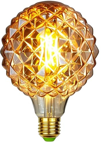 TIANFAN Vintage LED-Lampe Big Globe G125 4W 2500Kelvin 40W zu gleichermaßen nicht dimmbar 220-240V E27 Spezialitäten dekorative Glühbirnen Duran