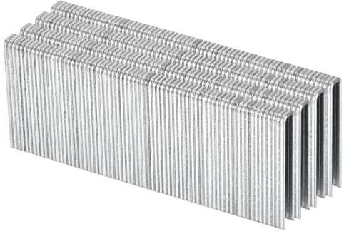 sourcing map Grapas de corona estrecha calibre 18 de 1/4 x 1-1/4 pulgadas, 1000 piezas de acero galvanizado para grapadora neumática, eléctrica, color blanco