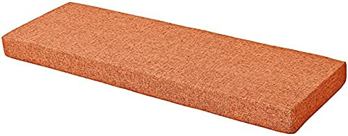 Kissen für Gartenbank, rutschfest, 5 cm dick, weiches Kissen für 2- und 3-Sitzer-Bank, abnehmbar und waschbar, Orange, 140 x 35 x 5 cm