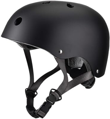 harayaa Skateboard Helm Und Fahrradhelm für Herren Und Damen mit Abnehmbarem Innenfutter für Radfahren Im Freien, Black L