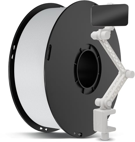 ANYCUBIC ABS Filament 1,75mm, Hoch Temperaturbeständiges, 1KG Weiß | 3D Drucker Filament für Starke und Llanglebige Komponenten