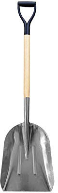 Pelle à neige et à grains ulti Purpose en aluminium avec poignée en bois de 36,5 cm de large, idéale pour les grains de neige, la sciure, le charbon et plus encore