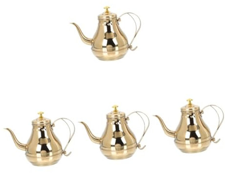 Cabilock Lot De 4 Bouilloires Électriques En Acier Inoxydable Pour Lait Infuseur À Thé En Vrac Petite Théière Machine À Café Bouilloire À Café Cuisinière Bouteille À Cocktail