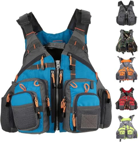 LUIVZD Swim Jacket - Chaleco Salvavidas for Adultos, Chaleco Salvavidas de Pesca, Ajustable, cómodo, for Nadar, for Mujeres y Hombres, for Adultos de Menos de 100 kg, for Deportes acuáticos.(Blue)