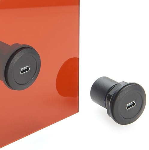 Mini USB Round Panel Mount Female to Female Adapter Mini USB Feed Thru Bulkhead Converter Coupler Connector Socket Plug (1pc)