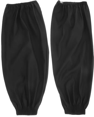 DECOMELODY Mangas Protectoras para Brazos Pu Negras, 1 Par, Cocina