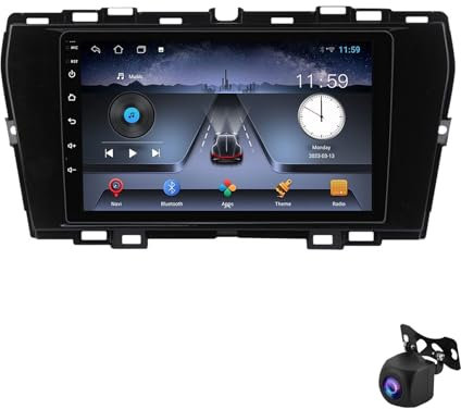 Generico Android 13 Autoradio per SsangYong Tivoli 2019-2021 navigatore satellitare Ricevitore Audio Integrato Schermo Touchscreen HD 9 Bluetooth 5.0 GPS CarPlay Android Auto SWC(Wi-Fi 4-Core 1