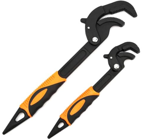 Pipe Wrench Water Pump Plier with Wide Jaw Capacity Adjustable Plumbing Grips 2PCS Water Pump plier