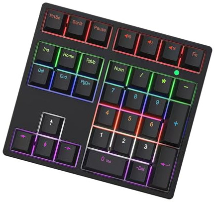 XAGMODSHN Pavé numérique filaire 34 ports USB avec pavé numérique externe portable pour ordinateur portable, design ergonomique