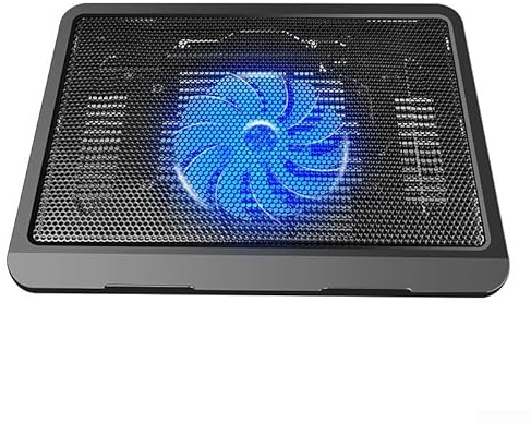 Almohadilla de refrigeración para laptop, 33,5 x 25 x 3 cm, ventilador radiador, con doble zona de refrigeración y funcionamiento silencioso para portátiles de 10 a 14 pulgadas, estudiantes y usuarios