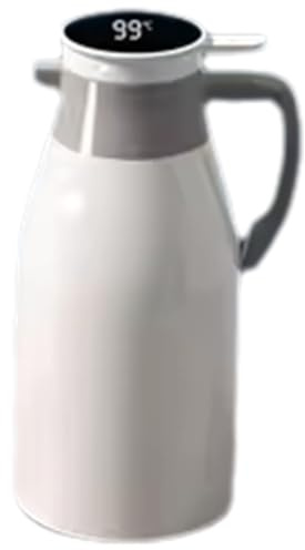 Buhdjfnke Hervidor Térmico Doméstico con Pantalla Digital para Café, Termo de Vidrio, Botella de Agua de Gran Capacidad, Color, 2 L.