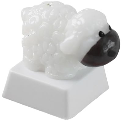 Msioytog 3D Cartoon Agnello Keycap con base traslucida per tastiere meccaniche decorazione 1PC Cartoon Animal Keycap