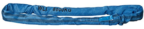 PLANETA B00804 Rundschlingen nach DIN EN 1492-2 mit Doppeltem Schutzschlauch, Polyester, 8 kg Tragfähigkeit, 4 m Umfanglänge, Blau