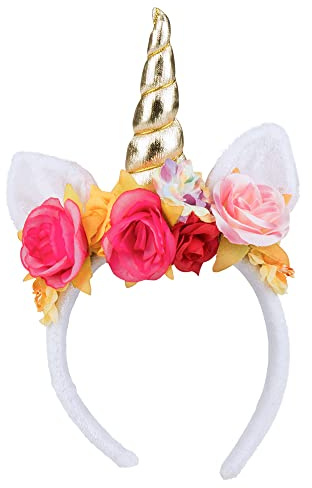 Boland - Einhorn Tiara für Kinder und Erwachsene, Haarreif mit Horn und Ohren, Unicorn Kostüm, Faschingskostüme, Märchen Kostüme, Junggesellenabschied