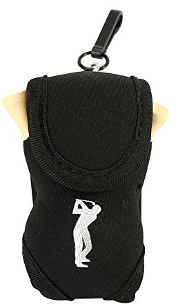Golfball Tasche, Portable Golf Zubeh?r Set mit 4 Tees und 2 Golfkugeln Tasche f¨¹r Profispieler und Anf?nger, Training, Wettk?mpfe und Freizeit (Farbe: Schwarz)
