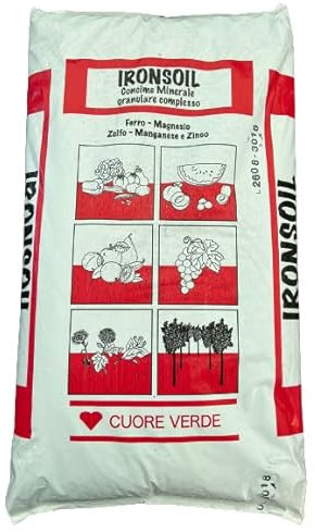 SOLFATO DI FERRO GRANULARE KG.25 IRONSOIL PER ORTO PRATO E GIARDINO
