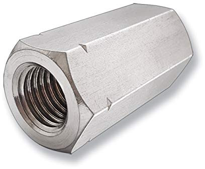 Dado esagonale DIN 6334 | 3 x D alta | acciaio inox A2 | manicotto esagonale | dado di collegamento | dado distanziatore | dado di prolunga | manicotto filettato | dado alto (100, M8)