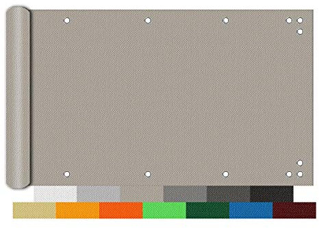 Yoosing Brise Vue pour Balcon 55x500cm, Brise Vue Pas Cher, Protection Contre Les Regards Brise Vue Haute Densité - Gris