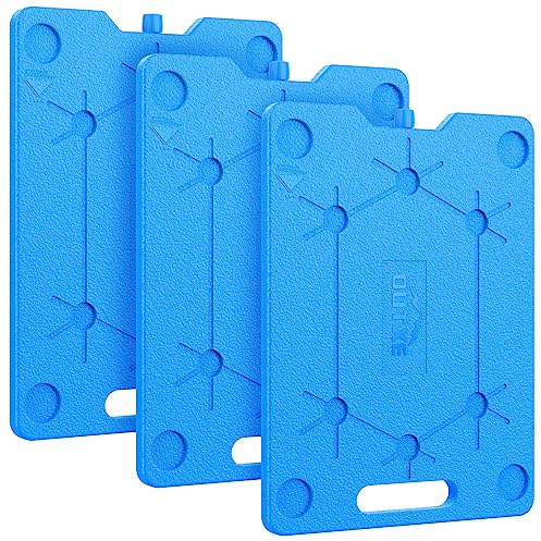 OUTXE Groß Kühlakkus - Wiederverwendbare Flache kuehlakku, 800ml/3 Stück - Kühlelemente für Kühltasche und Kühlbox- Extra Dünn & Lange Kühlleistung für unterwegs