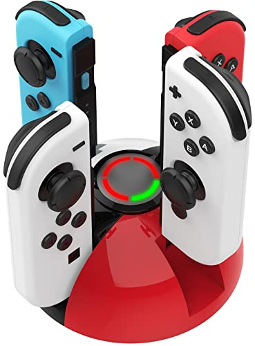 HEIYING Chargeur de Manette Switch pour Nintendo Switch/OLED Joy-Con Controller, Station de Charge pour Joy-Con avec Indicateur LED