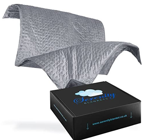 Luxury Weighted Blanket for Therapy Sensory Anxiety Autism Insomnia Stress Relief (UK Brand) (Grey, Large 152 X 203CM | 6.8KG)