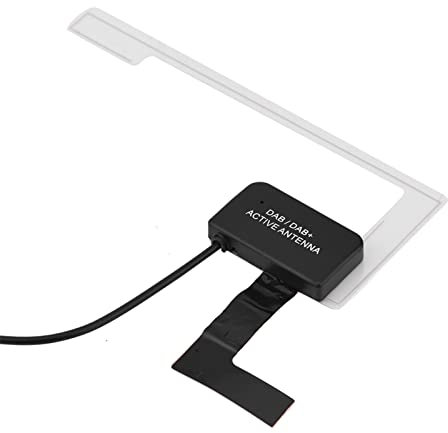 Car Radio Antenna Dab Digital Aerial Glass Mount MCX Dab Antenne Stecker Portable Antennas Male Plug Antenna Transmitter Plus Windscreen with Connector Strong Signal Reception