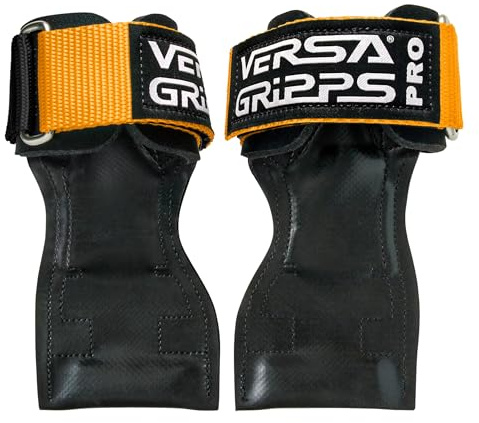 Versa Gripps® Pro, Fabricado en los Estados Unidos, Correas de muñeca para Levantamiento de Pesas, el Mejor Accesorio de Entrenamiento, Plateado/Negro, XS