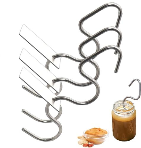 PUZAME Peanut Butter Stirrer - Stainless Steel Nut Peanut Butter Mixer Tool for 12-30 oz Jars - Jam Stirring Gadget, Almond Butter Churner - Ideal for Restaurant, Home, Kitchen (3PCS), PUZAMEBS12291