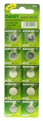ALKALINA.LR44 button battery. Blister pack 10u.