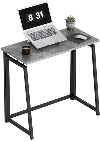 MARK ADLER Leader 1.5 Grey | Industrial Klapptisch Faltbar Tisch Schreibtisch Platzsparendem | 80 x 40 cm | Stahlkonstruktion | Homeoffice Büro | Arbeitsplatte aus Holzwerkstoffen Grau