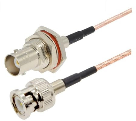 10pcs / lot. RG179. Treccia Bnc. Maschio a. Bnc. Jack della paratia femminile 75ohm Rf. Jumper del cavo di estensione coassiale adatto Compatible With SDI. Vedio. Cctv. Telecamera (Color : BNC M to B