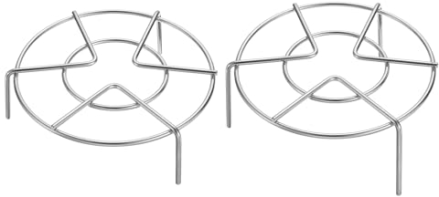 sourcing map 2pcs Steam Rack 6.3 Dia Stainless Steel Trivets Steaming Steamer Rack Basket for Pots, Electric Pressure Cooker, Pan, Silver (1.2/2.8 Tall)