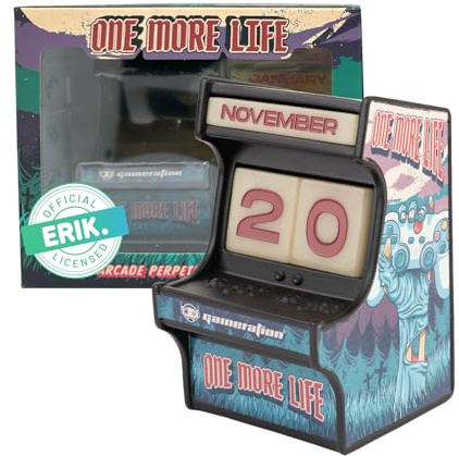 Grupo Erik Ewiger Kalender Gameration 3D Kalender Tischkalender zum Aufstellen - Dauerkalender Offizieller Fanartikelt Büro Deko