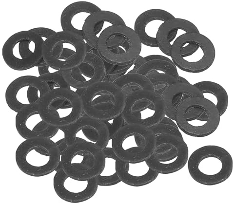 PATIKIL M5 Joint Plat En Caoutchouc, 120 Pièces 5mm DI 12mm DE 1mm Épais Joint D'étanchéité Espaceur Anneau Pour Robinet Tuyau Raccord Boulon, Noir