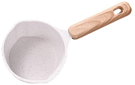 Amosfun Pot de Lait Aluminium Petite Casserole à Bec Verseur pour Cuisine Casserole à Huile et Lait Récipient pour Chauffer et Fondre