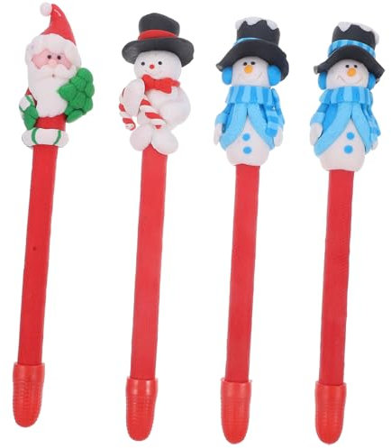 CAXUSD 4stücke Weihnachtsstift Bunte Gelstifte Für Schüler Kreative Schreibwerkzeuge Im Weihnachtsdesign Für Büro Und Schule Gemischte