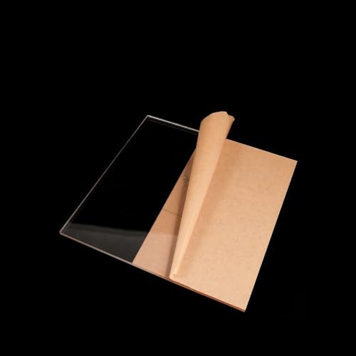 Feuilles acryliques 2 pièces Feuilles acryliques 100 mm x 300 mm x 5 mm Feuille de Verre Acrylique Feuille de Plastique pour projets de Bricolage